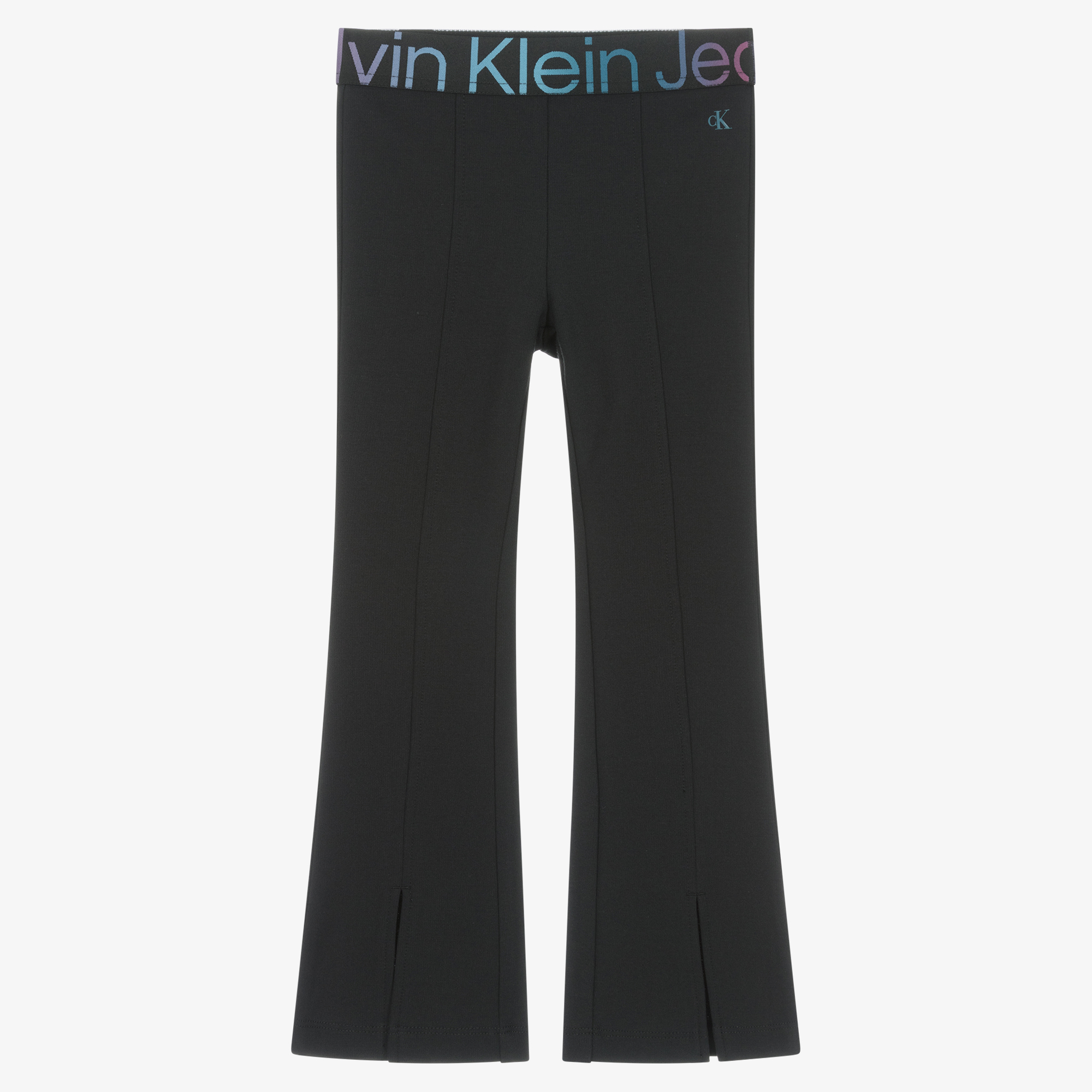 Calvin Klein - Girls Black Milano Jersey Trousers | Childrensalon