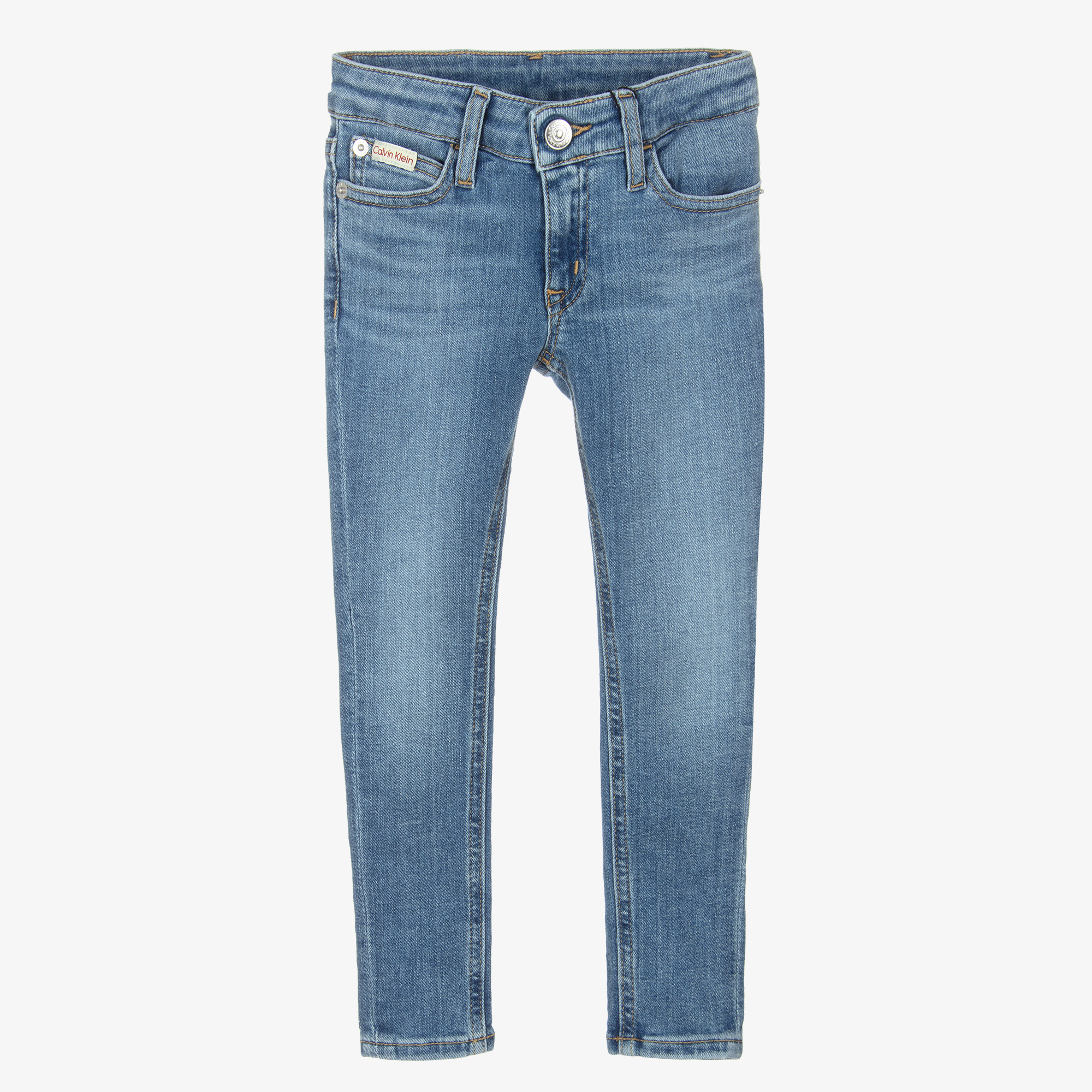 Calvin Klein Girls Blue Denim Mid Rise Skinny Jeans Childrensalon