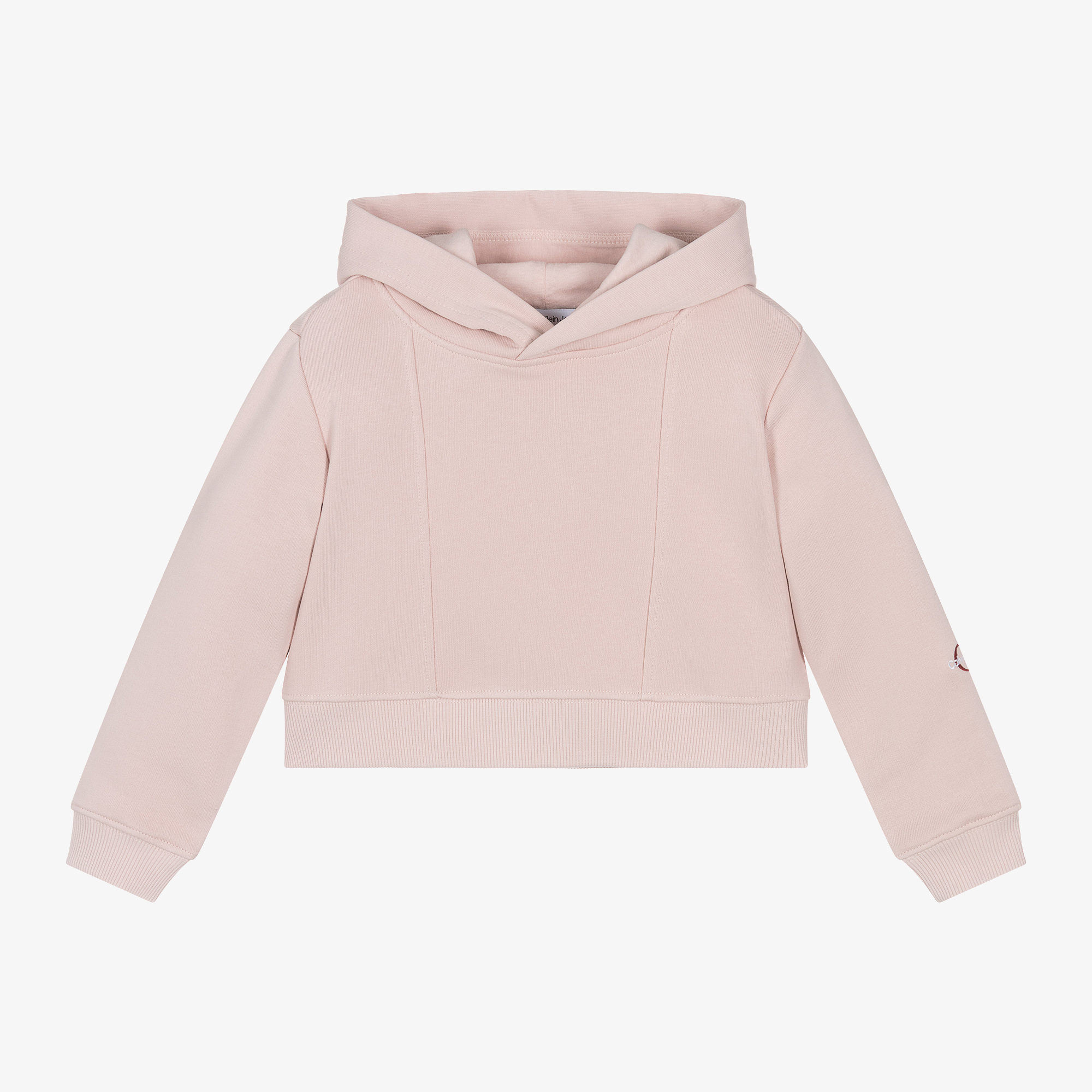 Calvin Klein Girls Pink Cotton Hoodie