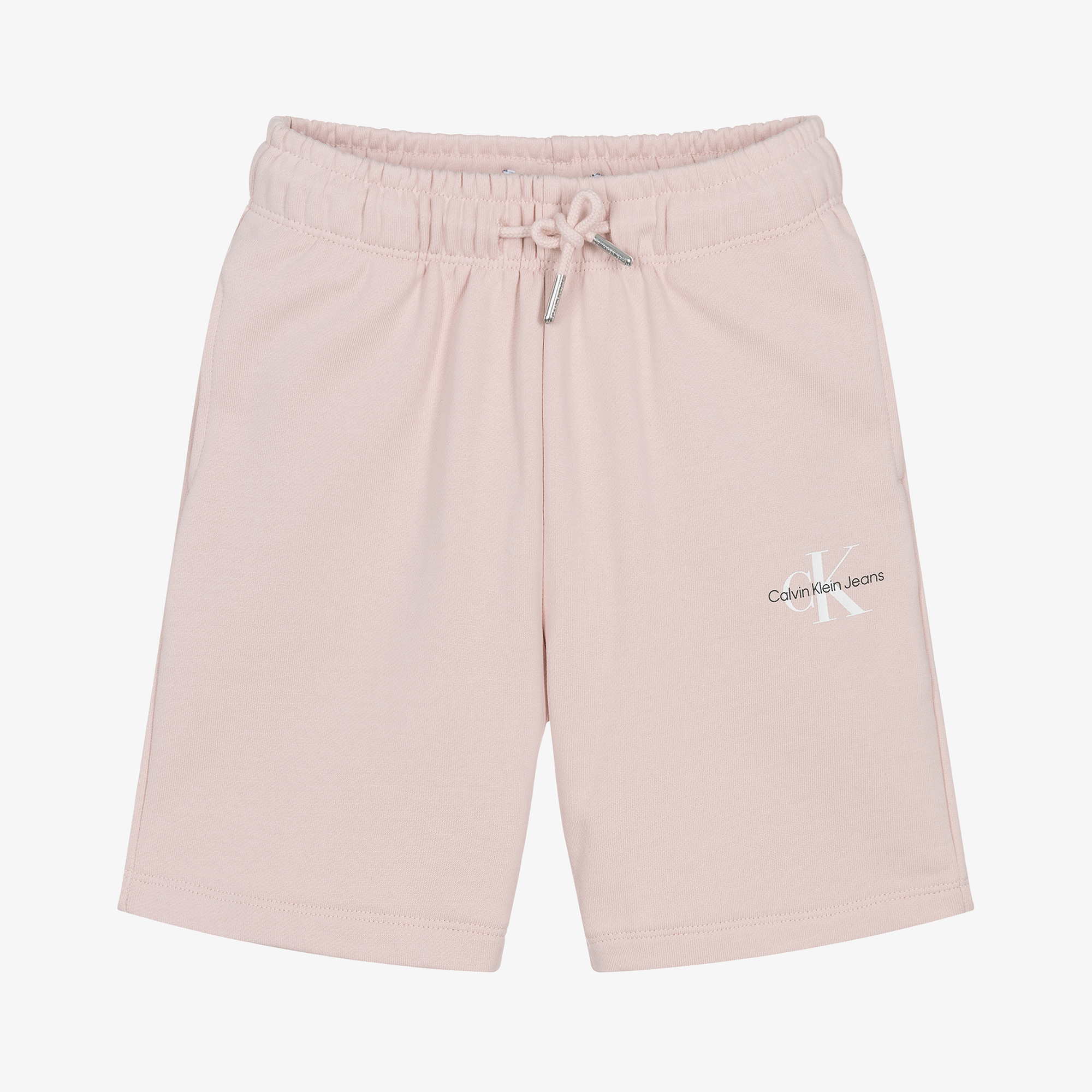 Calvin Klein - Girls Pink Cotton Monogram Shorts