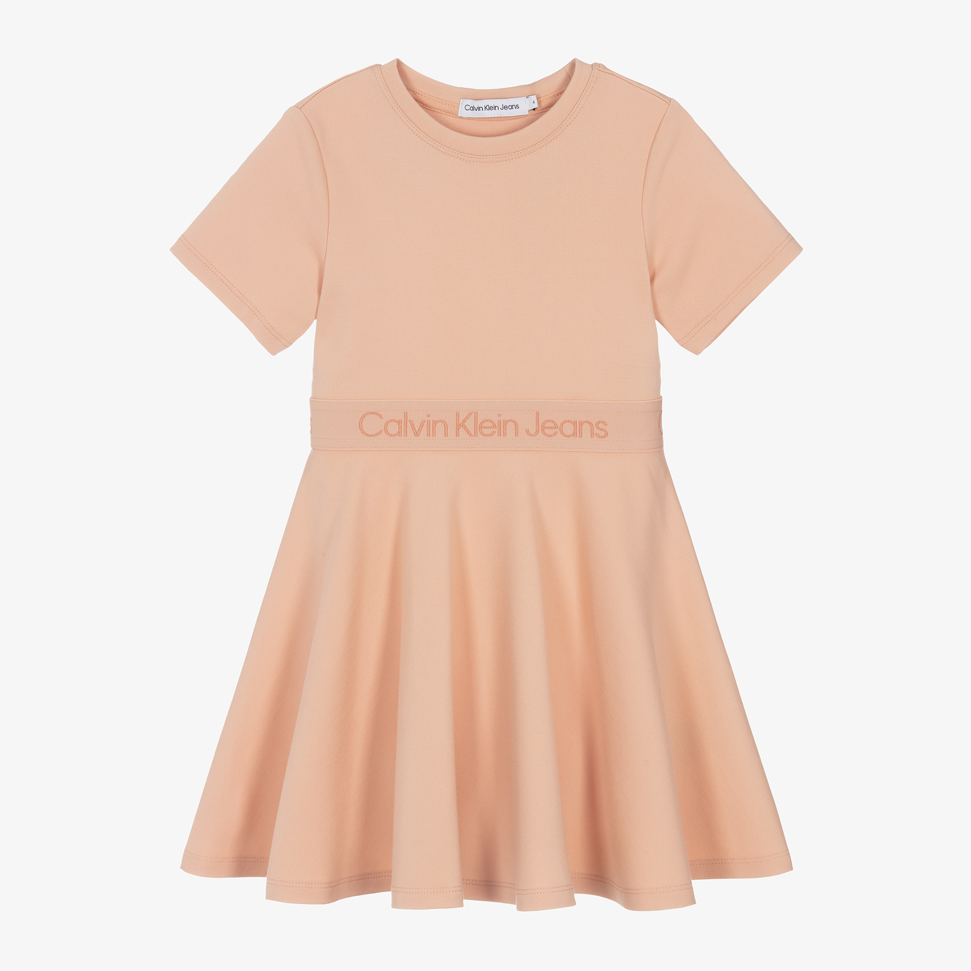 Calvin Klein Girls Pink Milano Jersey Skater Dress