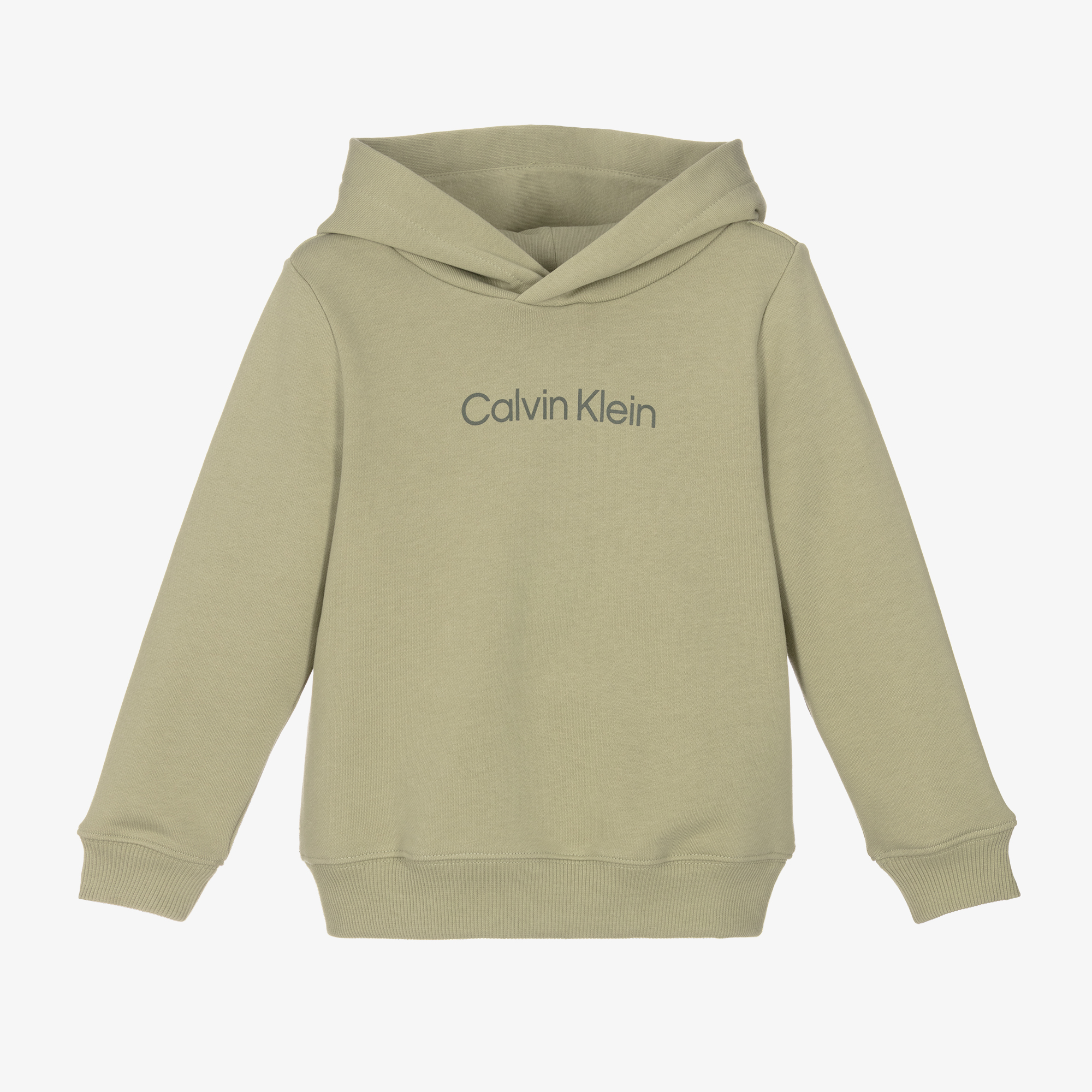 Calvin Klein Green Cotton Jersey Hoodie