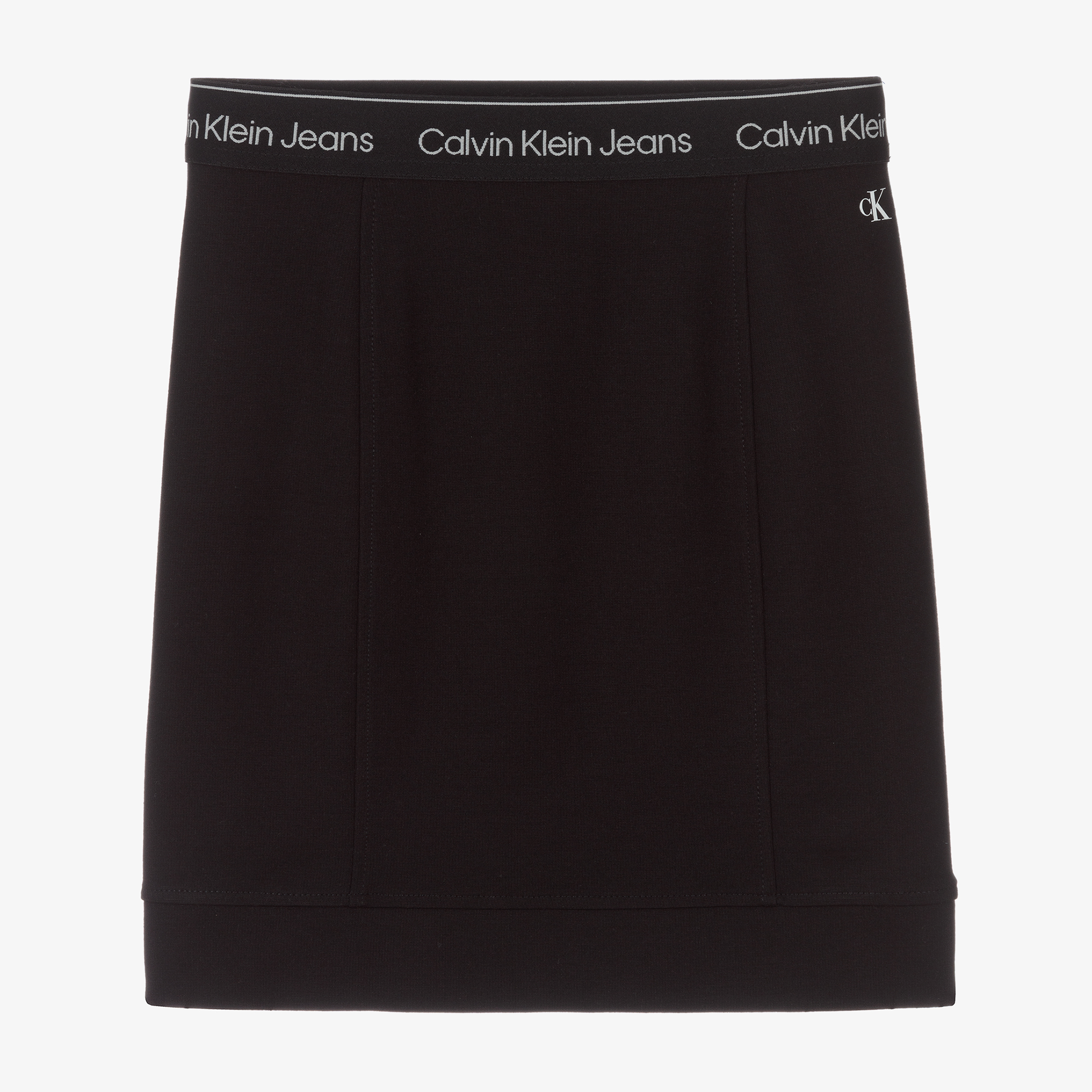 Calvin Klein Jeans - Girls Black Logo Tape Skirt | Childrensalon