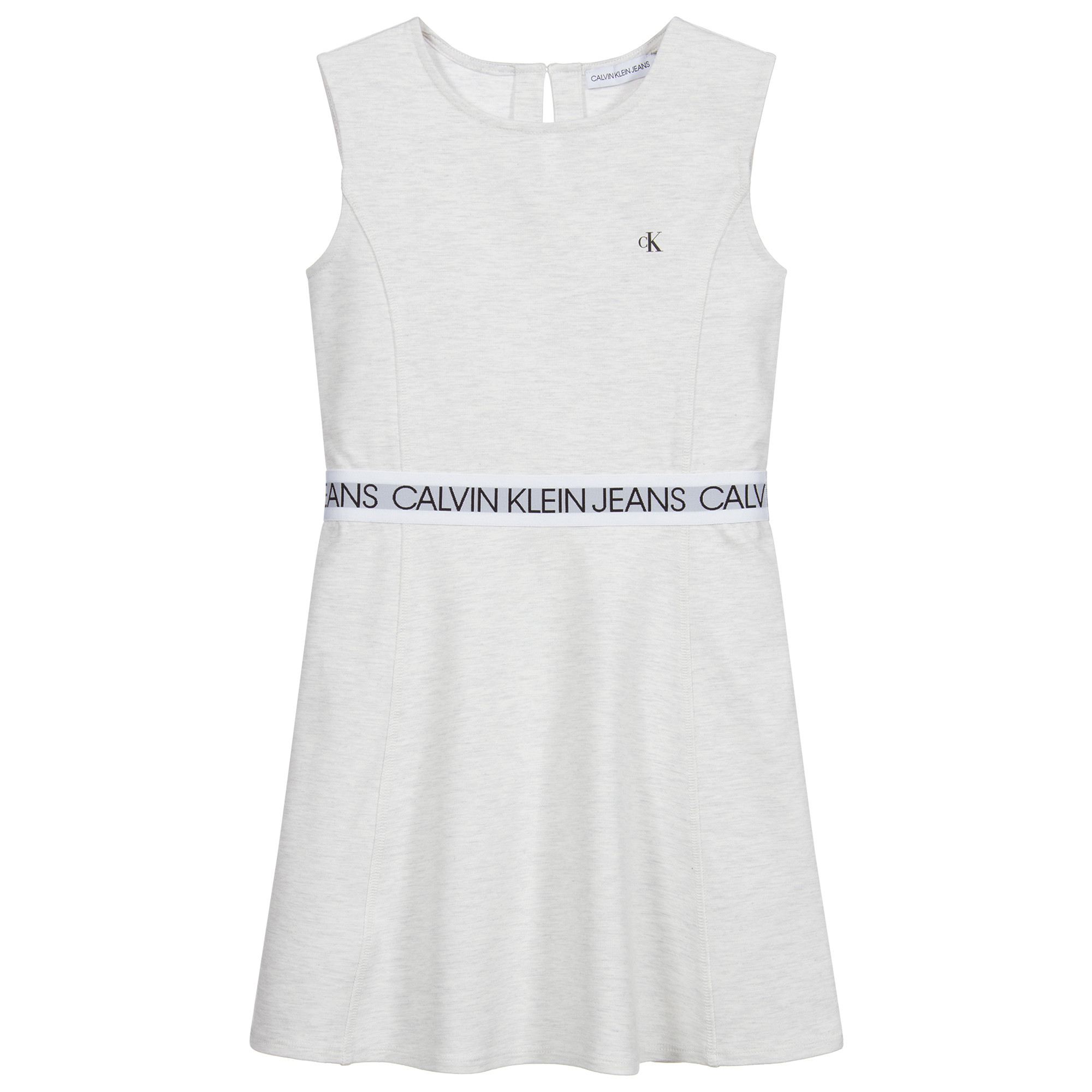 Calvin Klein Jeans - Teen Grey Logo Pinafore Dress | Childrensalon