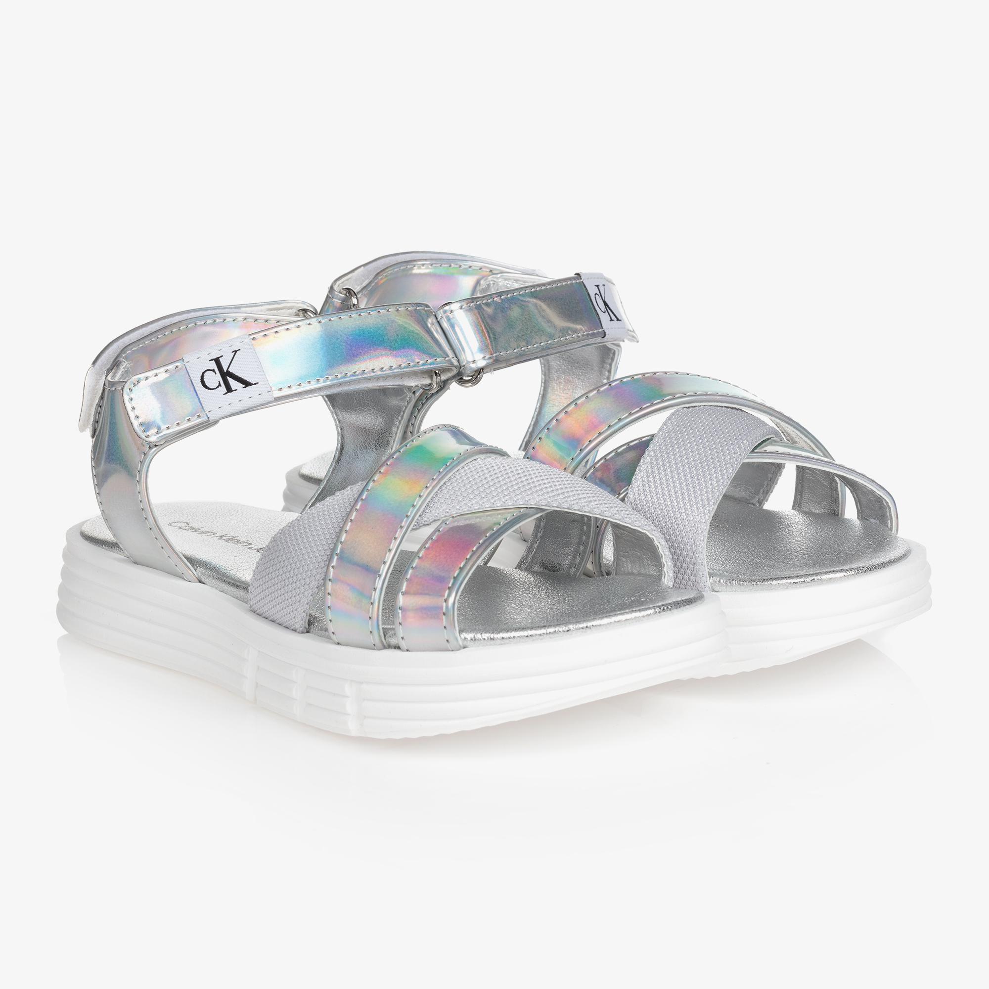 calvin klein metallic sandals