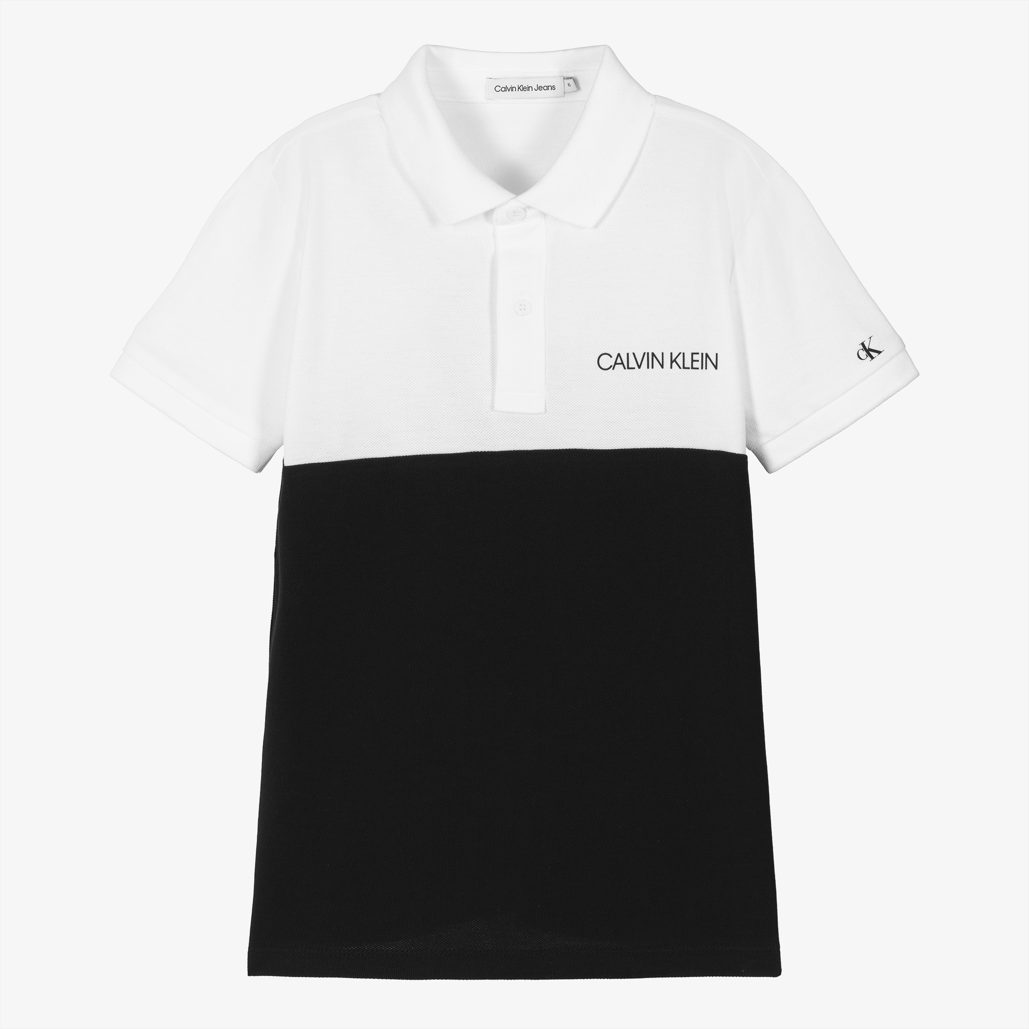 calvin klein white polo t shirt