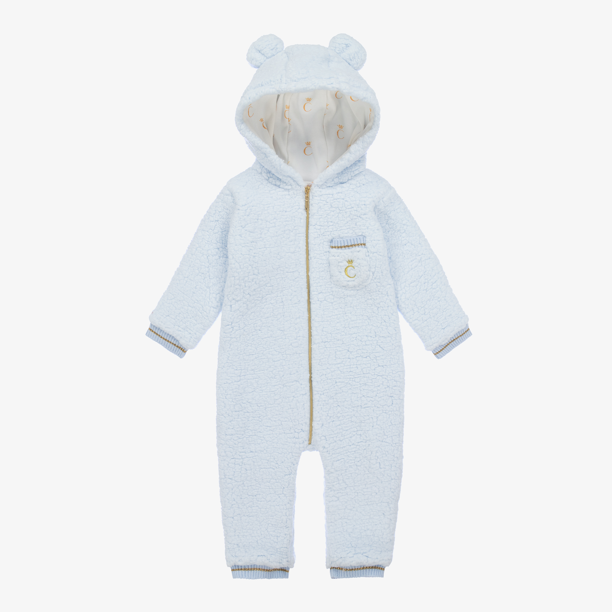 Baby boy clearance fleece pram suit