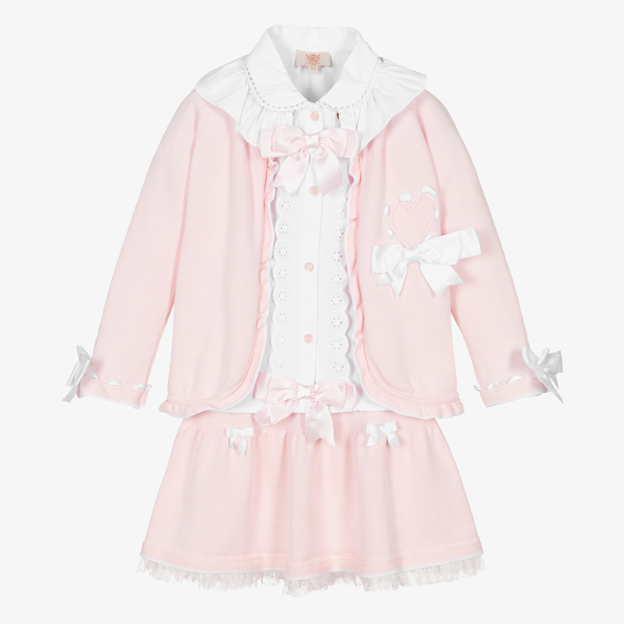 Caramelo Kids - Pink Jersey & Tulle Skirt Set | Childrensalon