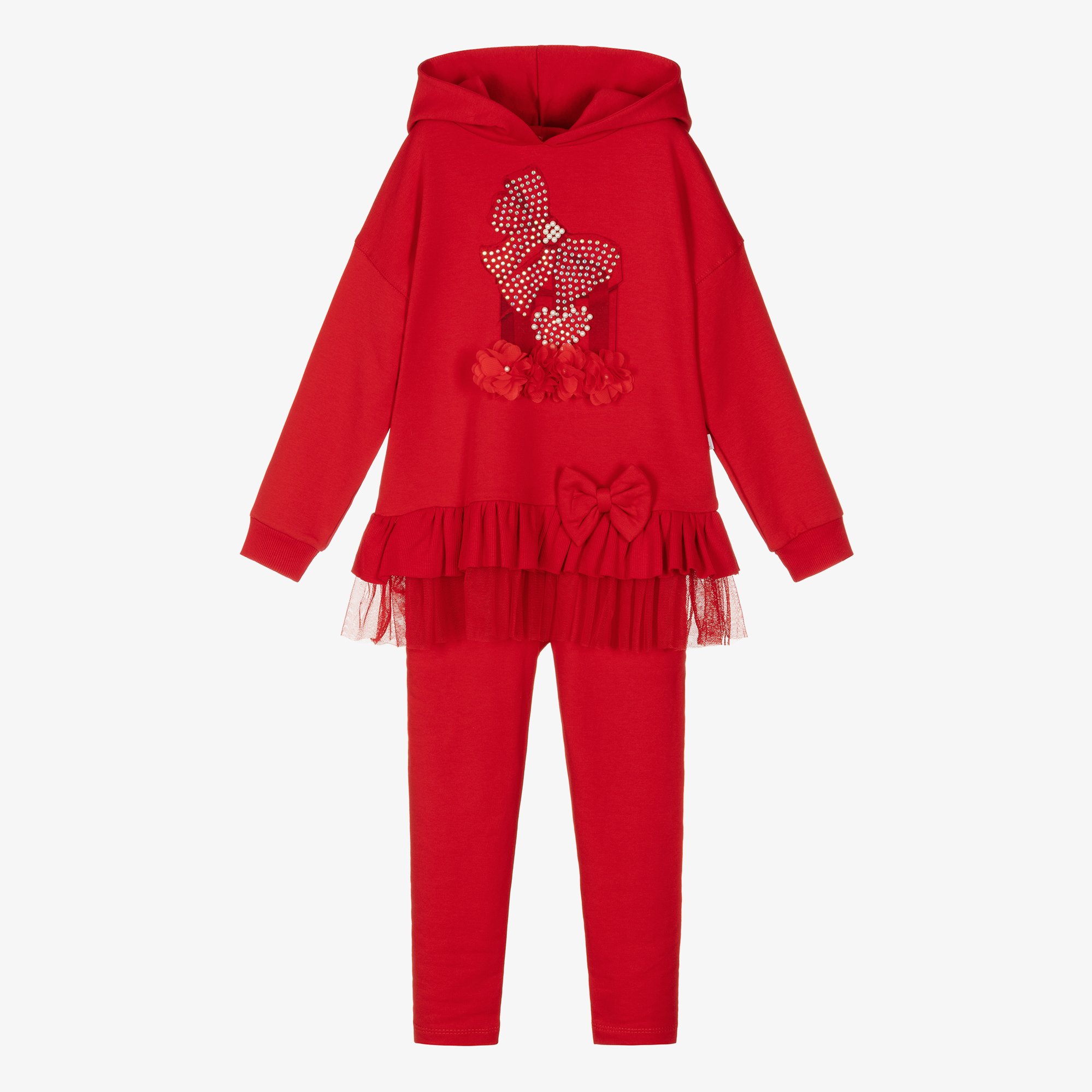 Tales & Stories Girls Red 100% Cotton Slim Fit Solid legging – F2FMART.com