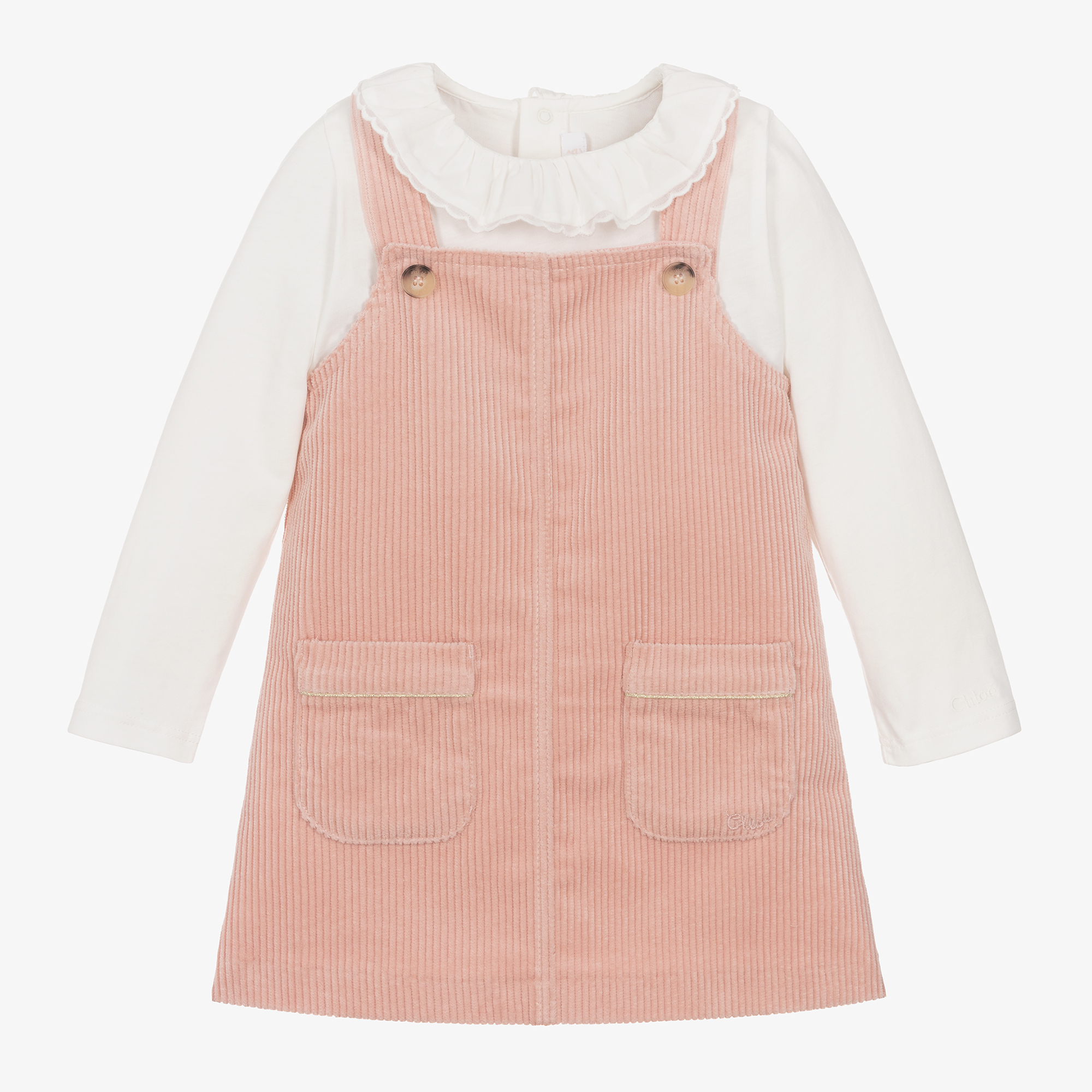 NWT See by Chloe online Pinafore Dress, Blondie Pink, Size 8