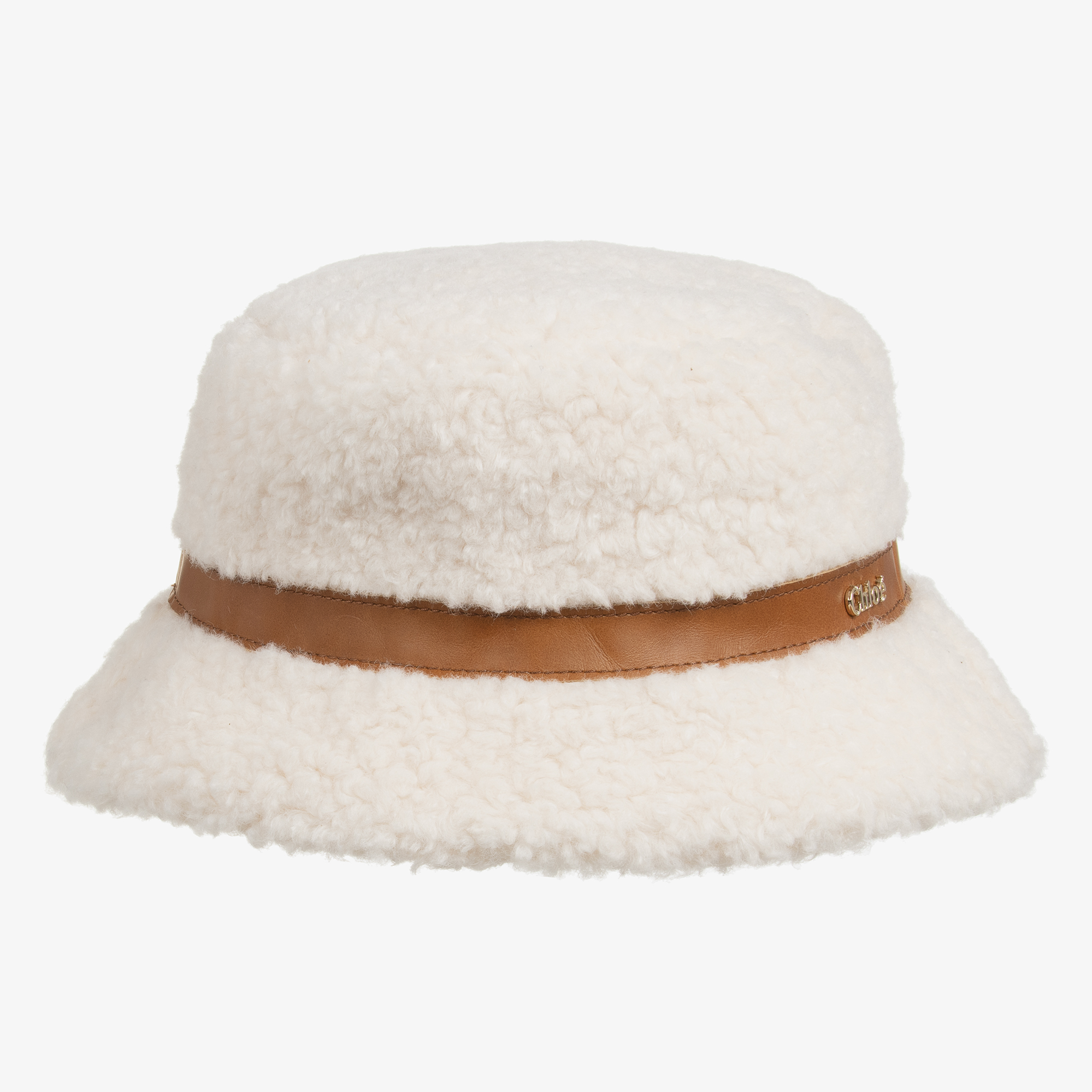 CHLOÉ Teen Girls Beige Woven Straw Hat