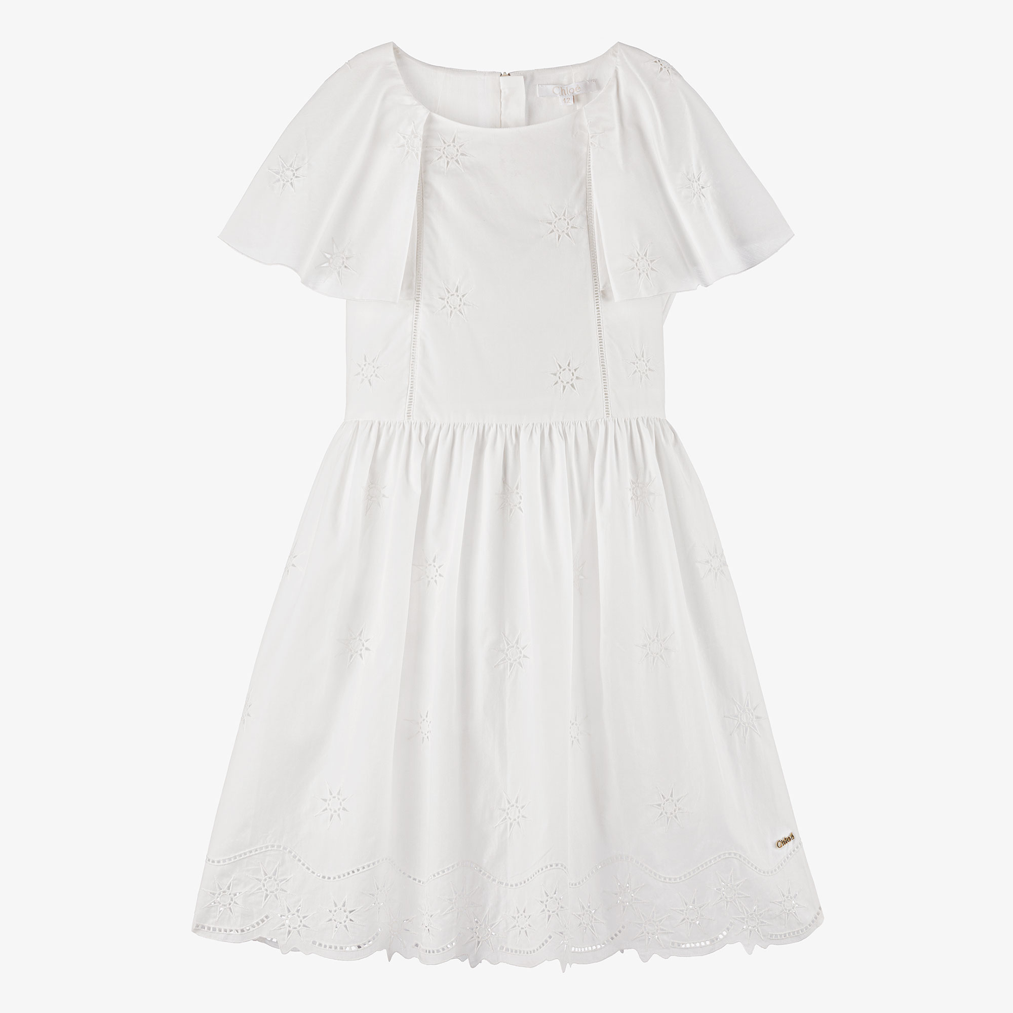 Chloé - Girls White Leather Trainers | Childrensalon