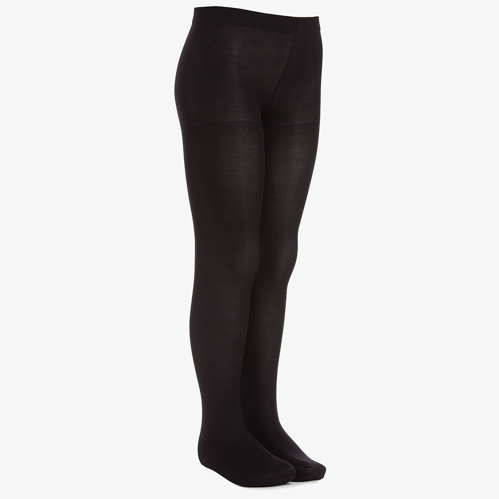 Country Kids - Girls Black Microfibre Opaque Tights