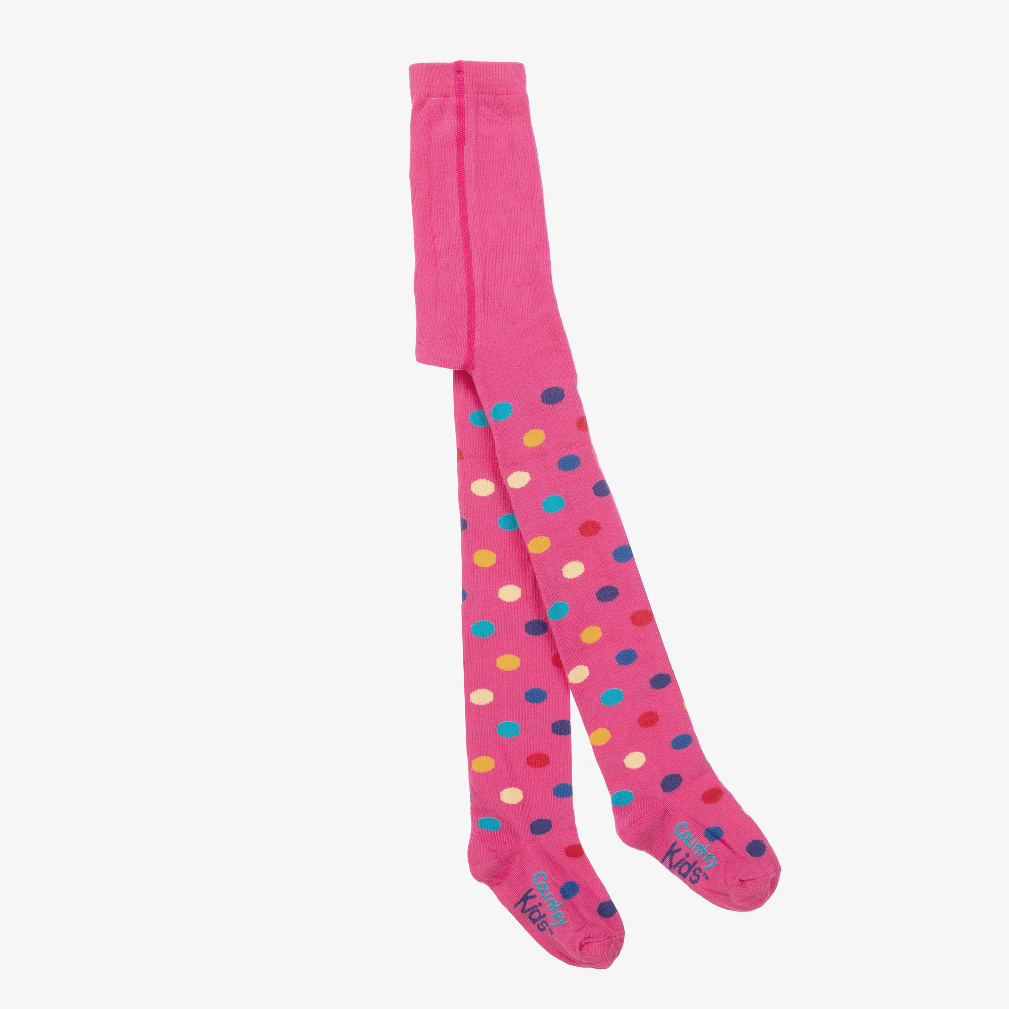 Country Kids Girls Pink Cotton Knitted Tights