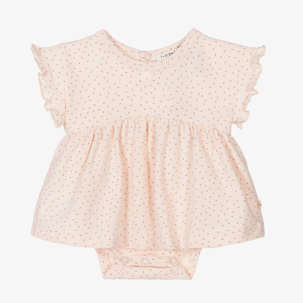1+ In The Family 1 + In The Family Baby Girls Pink Cotton Dress