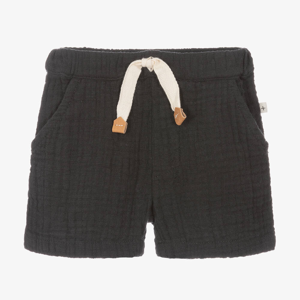Shop 1+ In The Family 1 + In The Family Boys Charcoal Grey Cotton Shorts