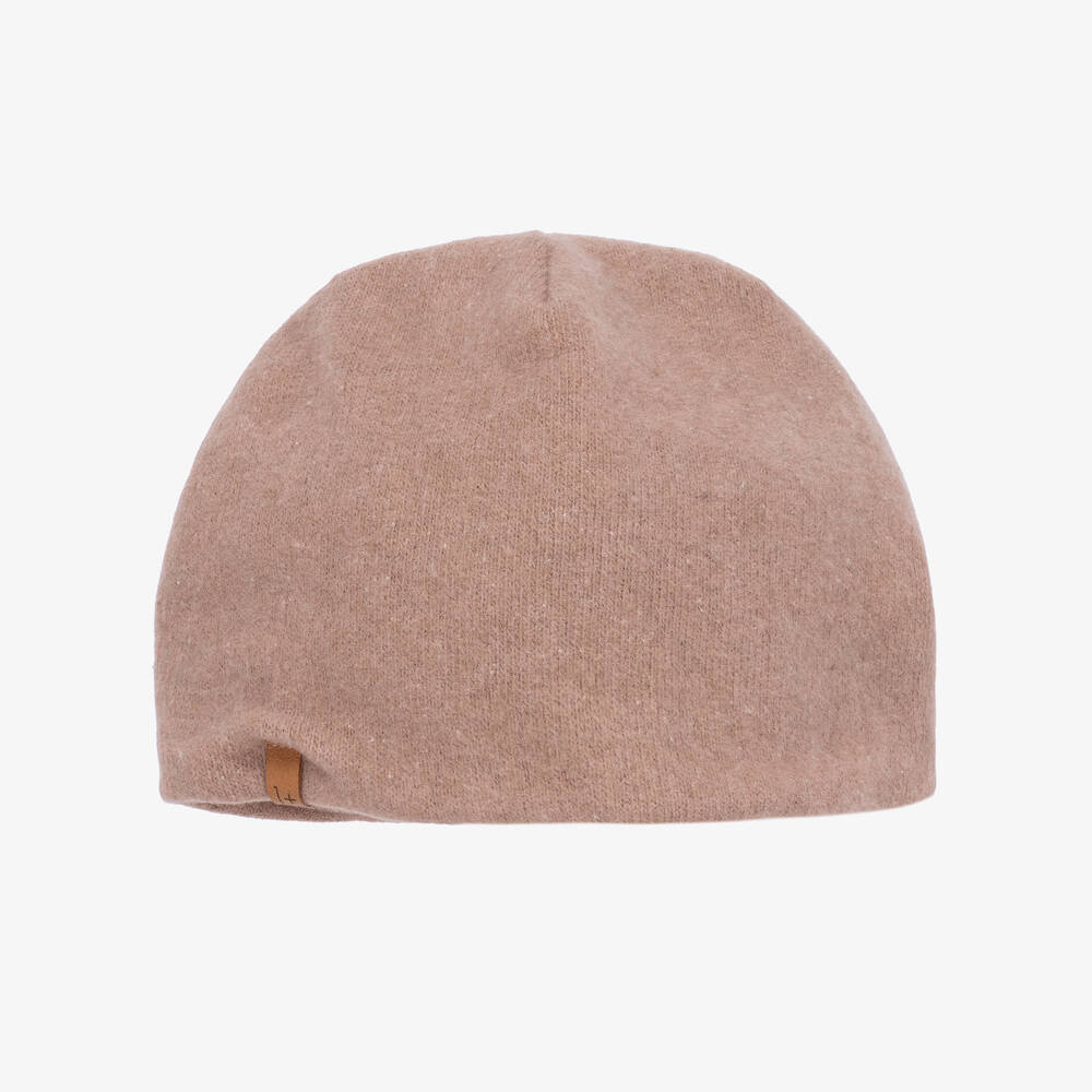 1 + in the family - Girls Pink Cotton Knot Hat | Childrensalon