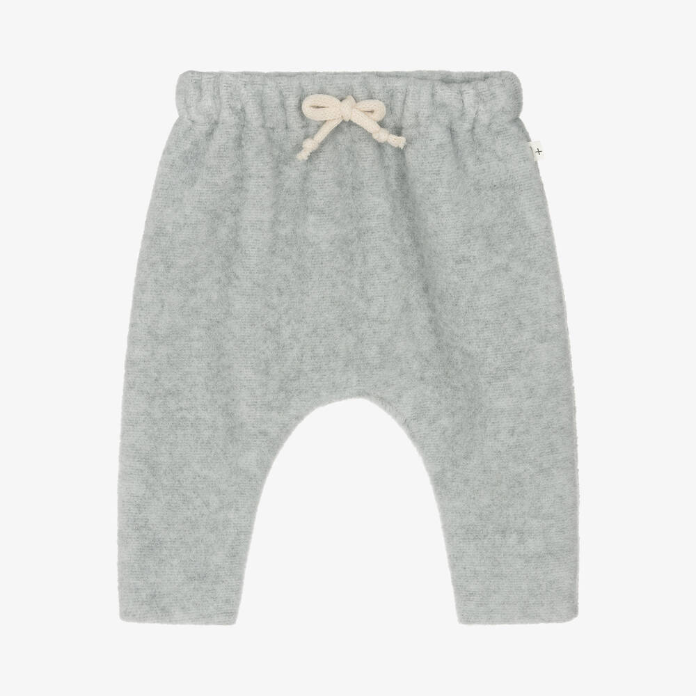 1 + in the family - Grey Bamboo Fleece Baby Trousers | Childrensalon