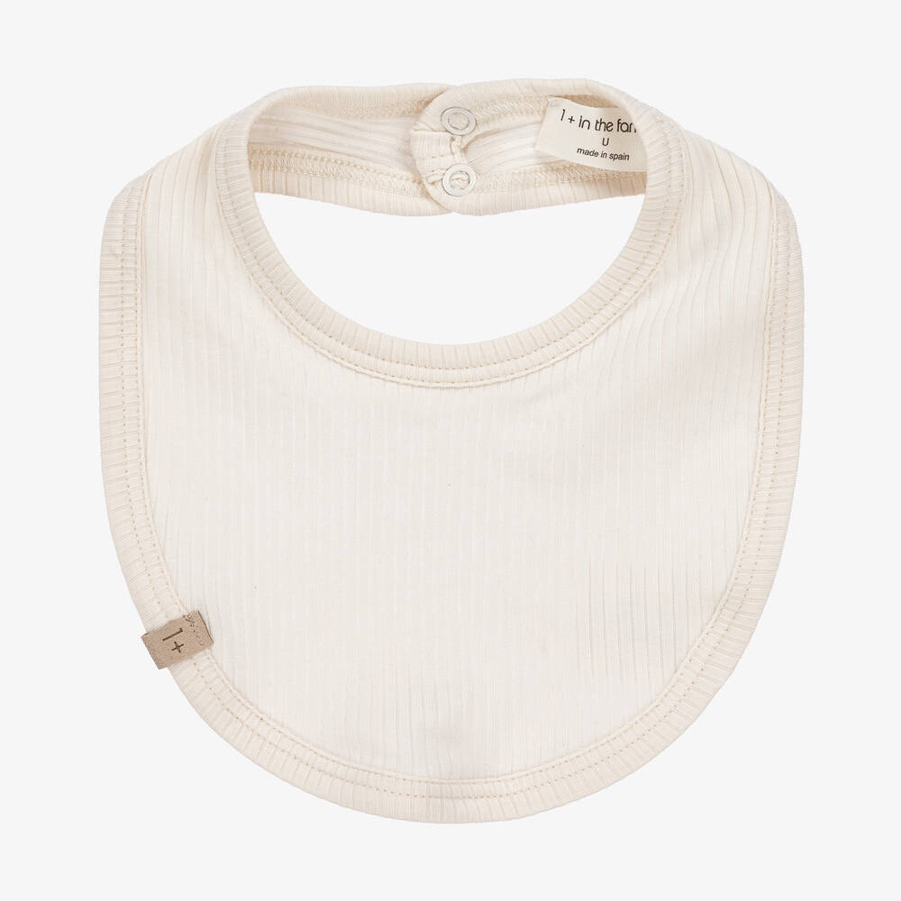 Shop 1+ In The Family 1 + In The Family Ivory Cotton & Modal Baby Bib