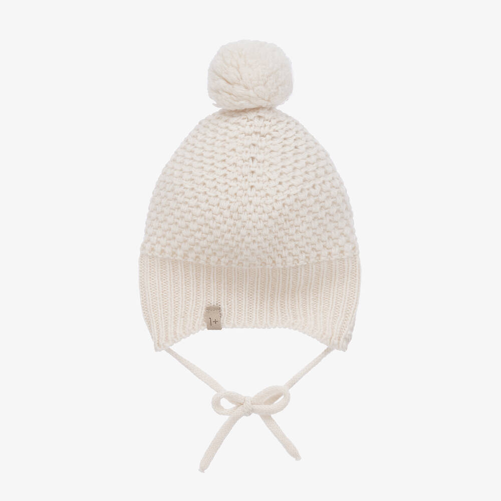 1 + in the family - Ivory Merino Wool Baby Hat | Childrensalon