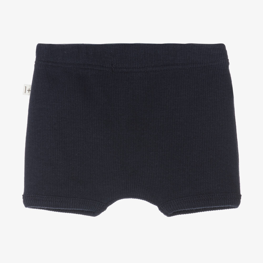 1+ In The Family Babies' 1 + In The Family Navy Blue Cotton Jersey Shorts