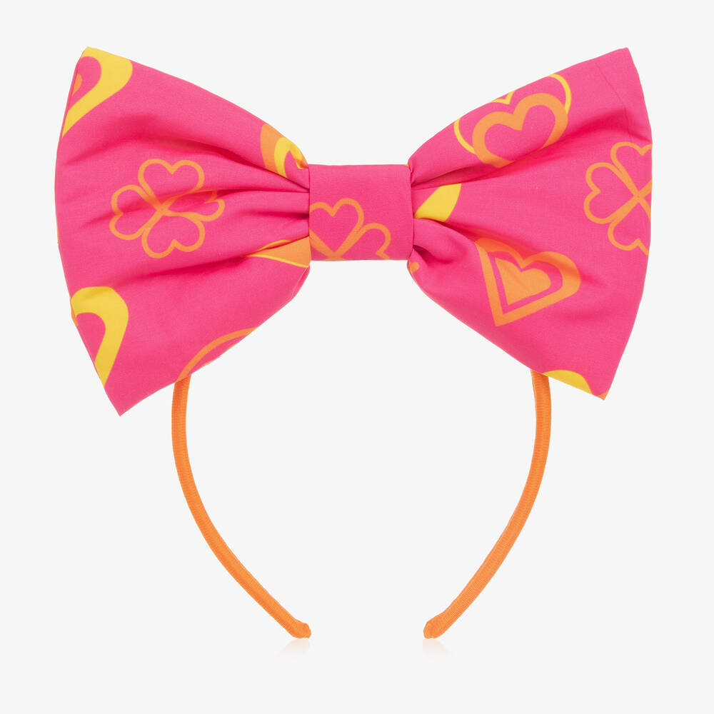 A Dee - Girls Pink Bow Hairband | Childrensalon