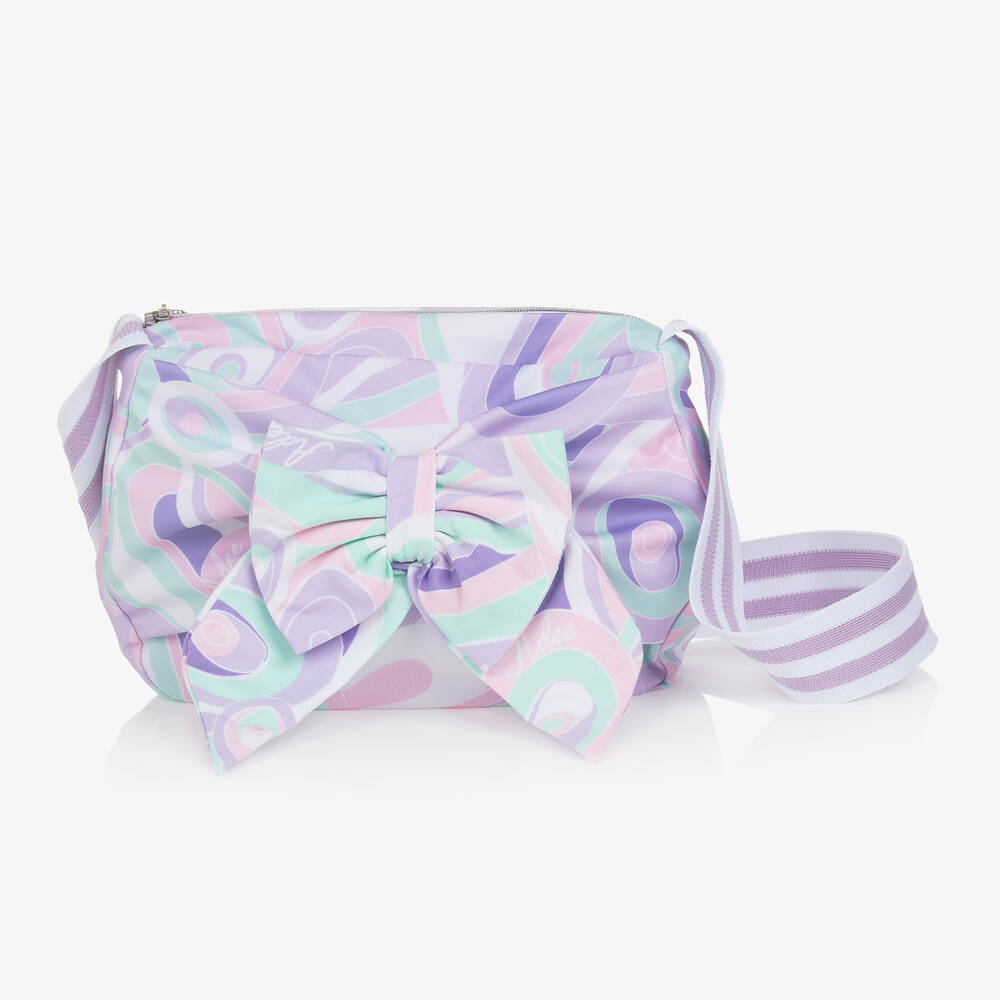 A Dee - Girls Purple & Pink Shoulder Bag (23cm) | Childrensalon