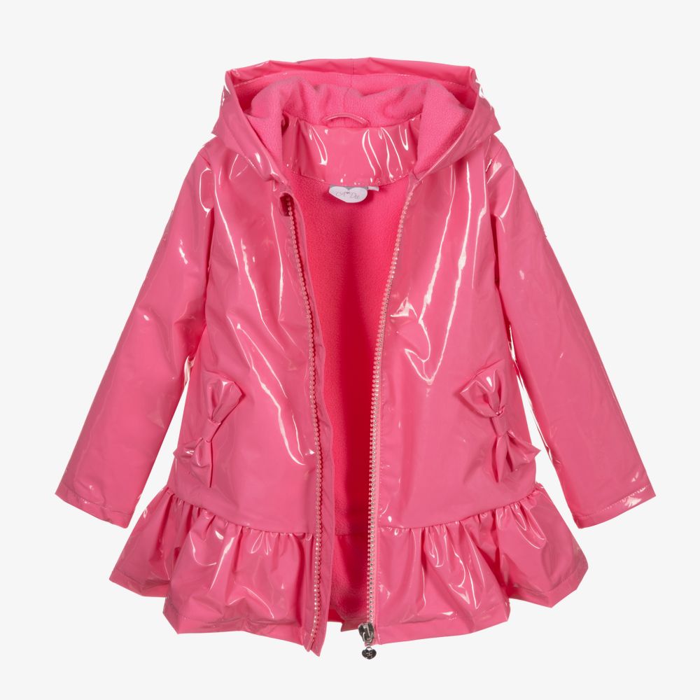 A Dee - Pink Hooded Raincoat | Childrensalon