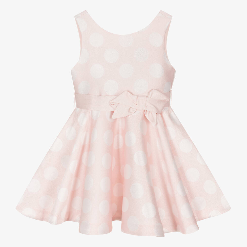 Shop Abel & Lula Girls Pink Polka Dot Dress
