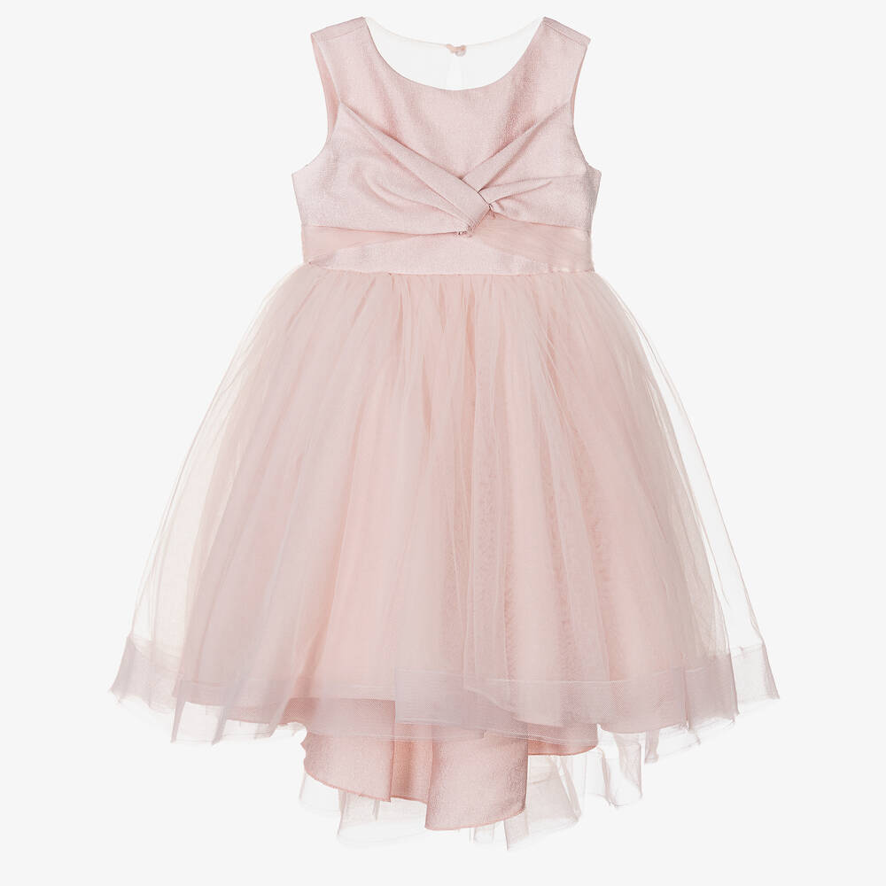 Abel & Lula - Girls Pink Tulle Waterfall Dress | Childrensalon