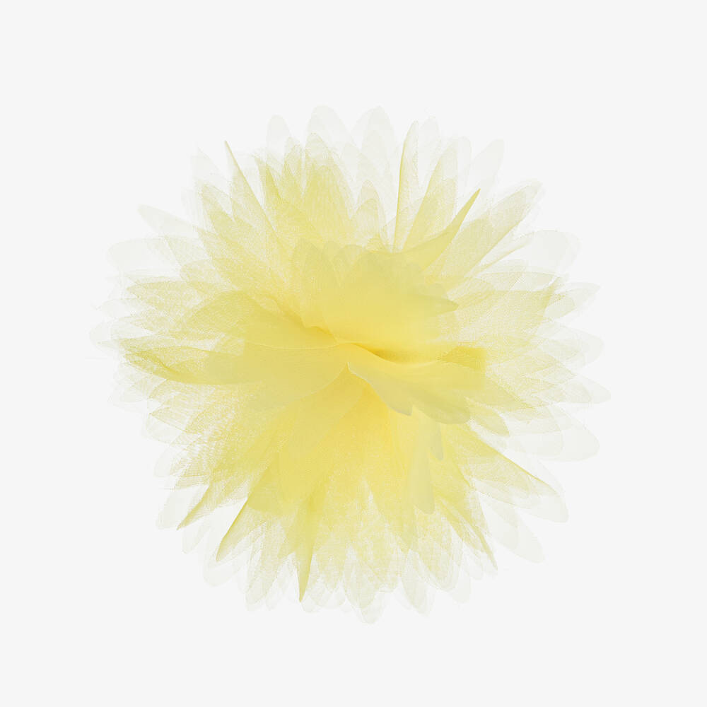 Abel & Lula - Girls Yellow Flower Hair Clip (12cm) | Childrensalon