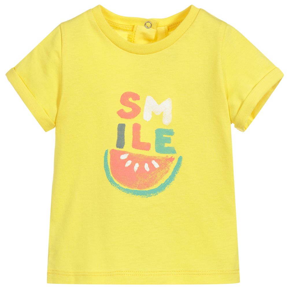 Absorba Babies' Boys Yellow Cotton T-shirt
