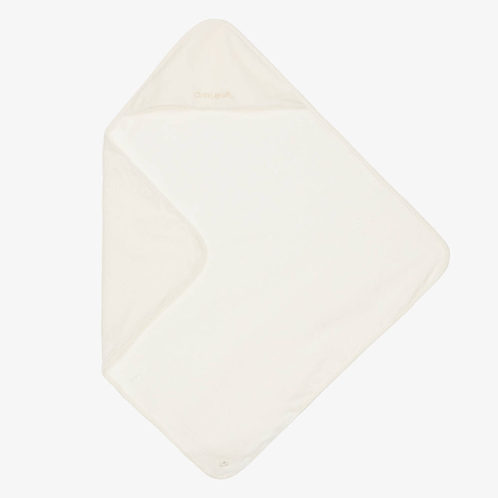 Absorba - منشفة هودي قطن عضوي لون عاجي للأطفال (73 سم) | Childrensalon