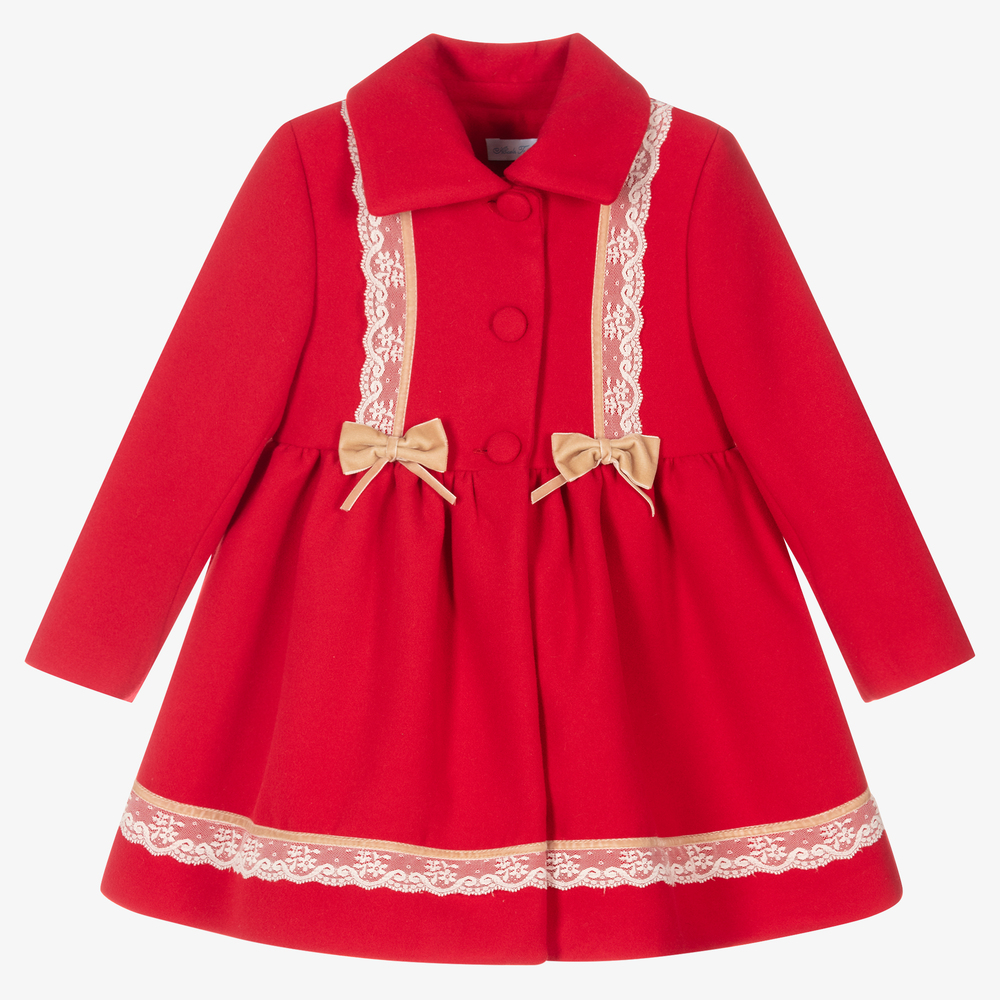 Abuela Tata - Red Bow Coat Childrensalon