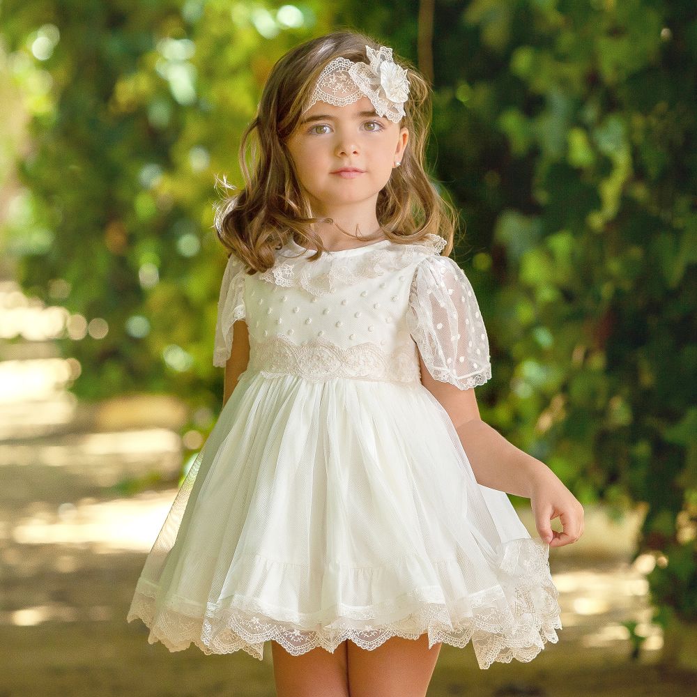 Abuela Tata - Ivory Tulle Dress | Childrensalon