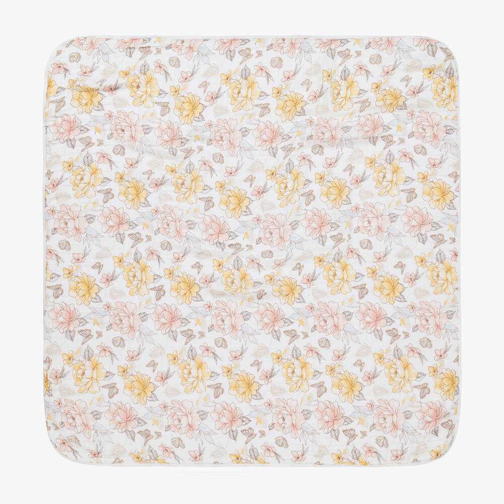 aden + anais - Floral Organic Cotton Muslin Blanket (120cm) | Childrensalon
