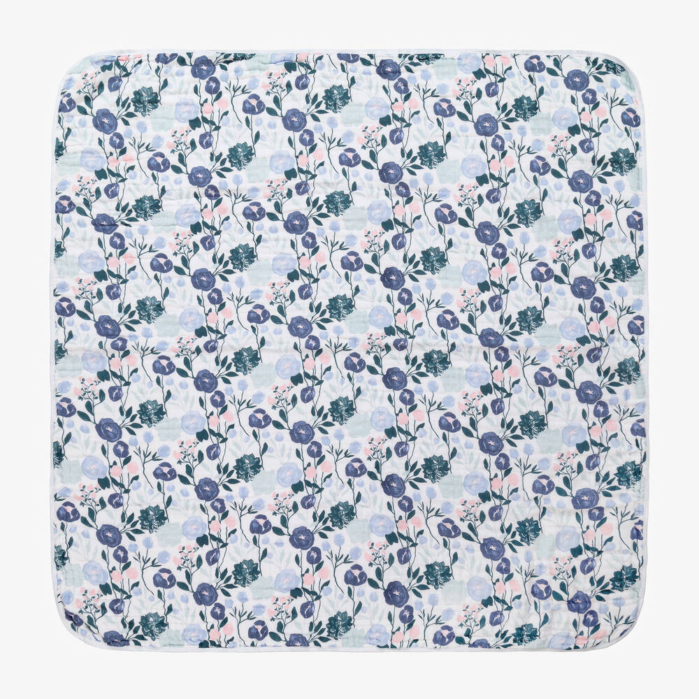 aden + anais - Girls Pink & Blue Cotton Blanket (112cm) | Childrensalon