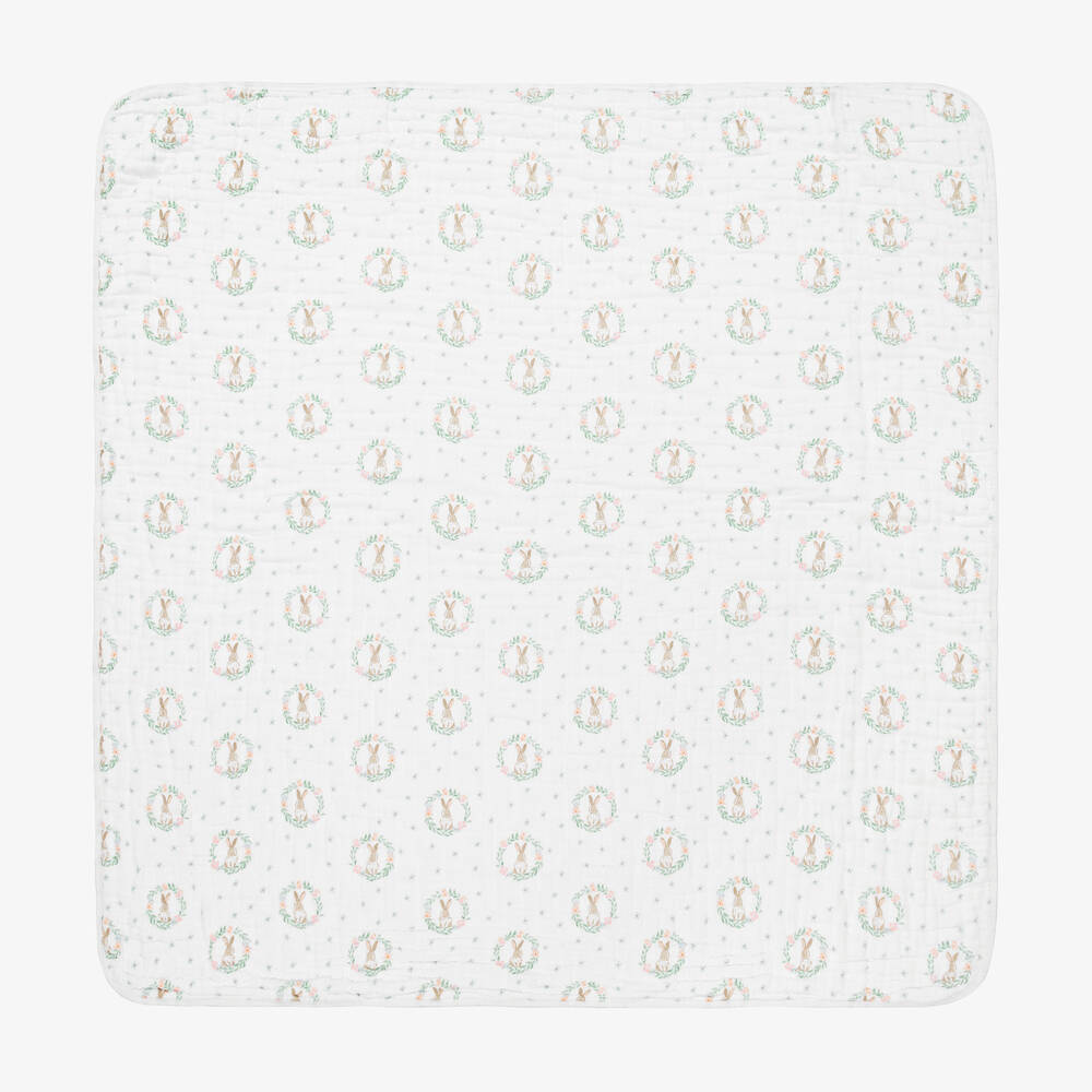aden + anais - Couverture blanche en mousseline de coton fille 112 cm | Childrensalon
