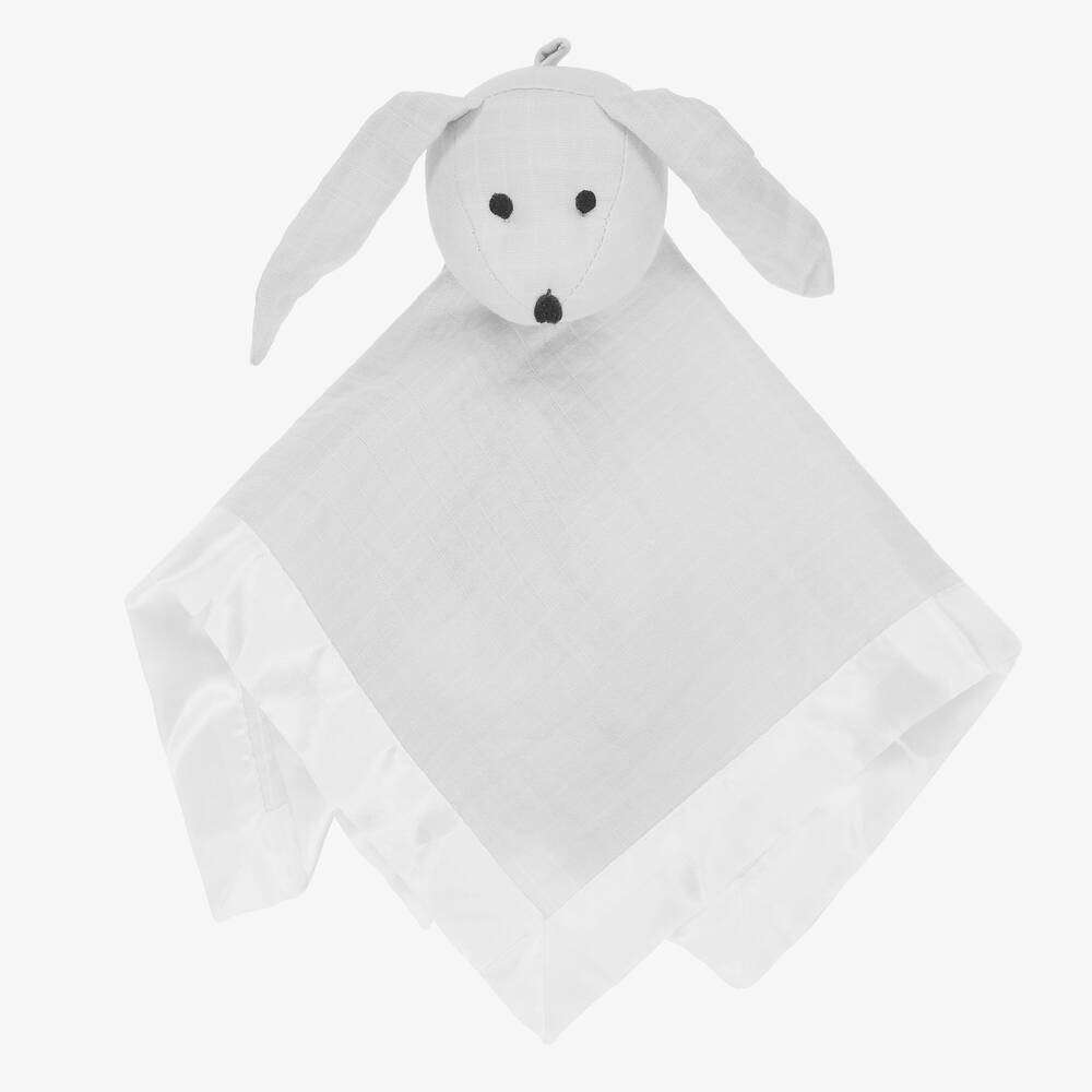 aden + anais - Серая игрушка-дуду Кролик из муслинового хлопка (41см) | Childrensalon