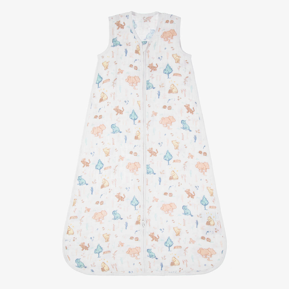 aden + anais - White Cotton Disney Sleeping Bag  | Childrensalon