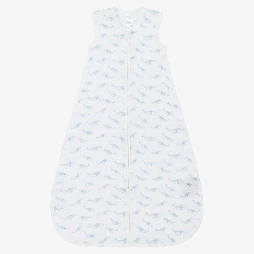 aden + anais - White Organic Cotton Baby Sleeping Bag | Childrensalon