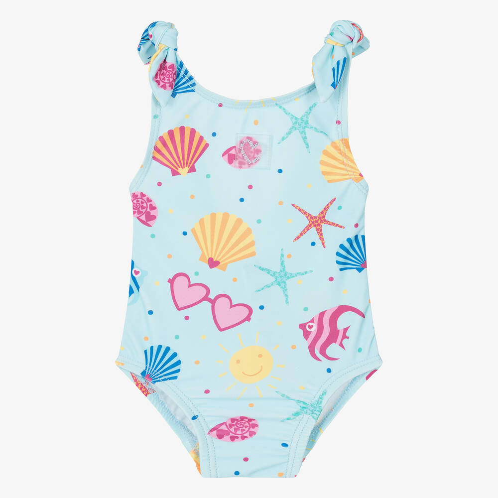 Agatha Ruiz De La Prada Babies'  Girls Blue Sea Life Swimsuit