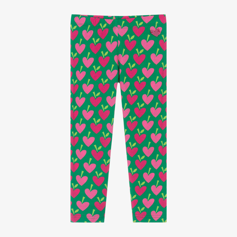 Agatha Ruiz de la Prada - Girls Green Cotton Strawberry Leggings | Childrensalon