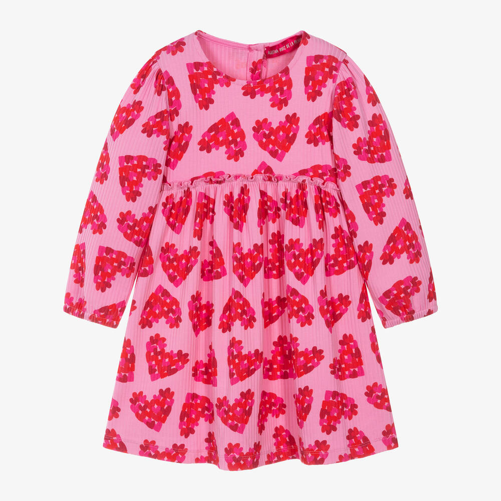 Agatha Ruiz de la Prada - Girls Pink Heart Dress | Childrensalon