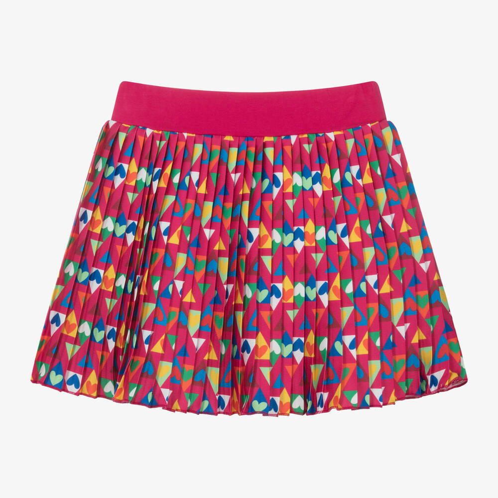 Agatha Ruiz de la Prada - Girls Pink Pleated Heart Skirt | Childrensalon