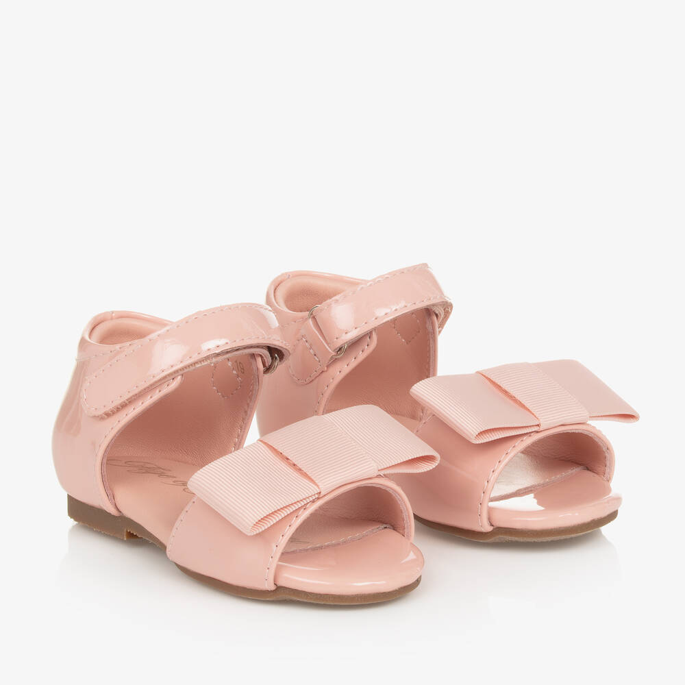 Age Of Innocence Kids'  Baby Girls Pink Leather Bow Sandals