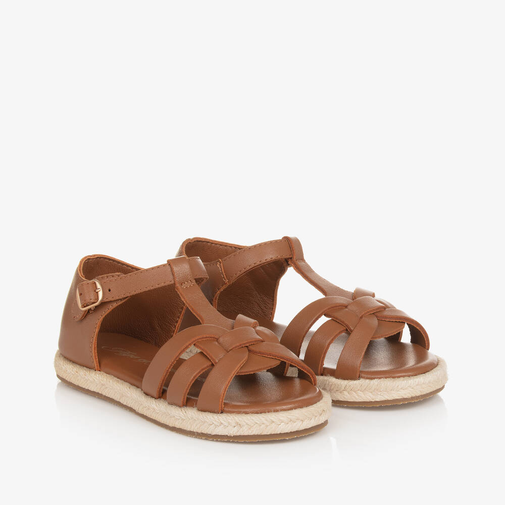 Age Of Innocence Kids'  Girls Brown Leather Sandals