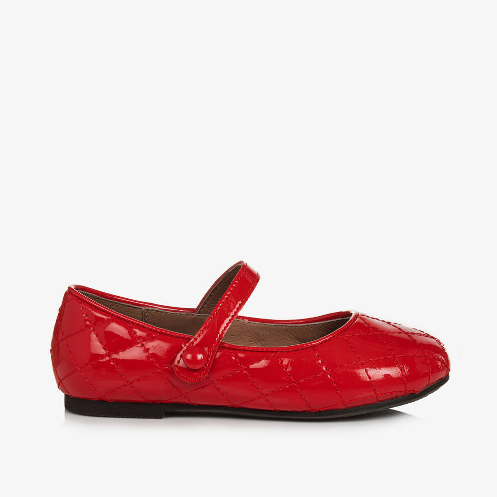 Age Of Innocence Babies' Girls Red Patent Leather Quilted Shoes