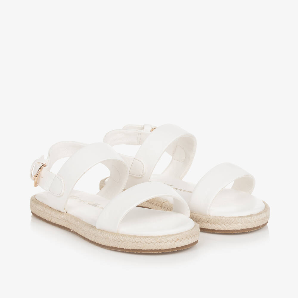 Age Of Innocence Kids'  Girls White Leather Sandals
