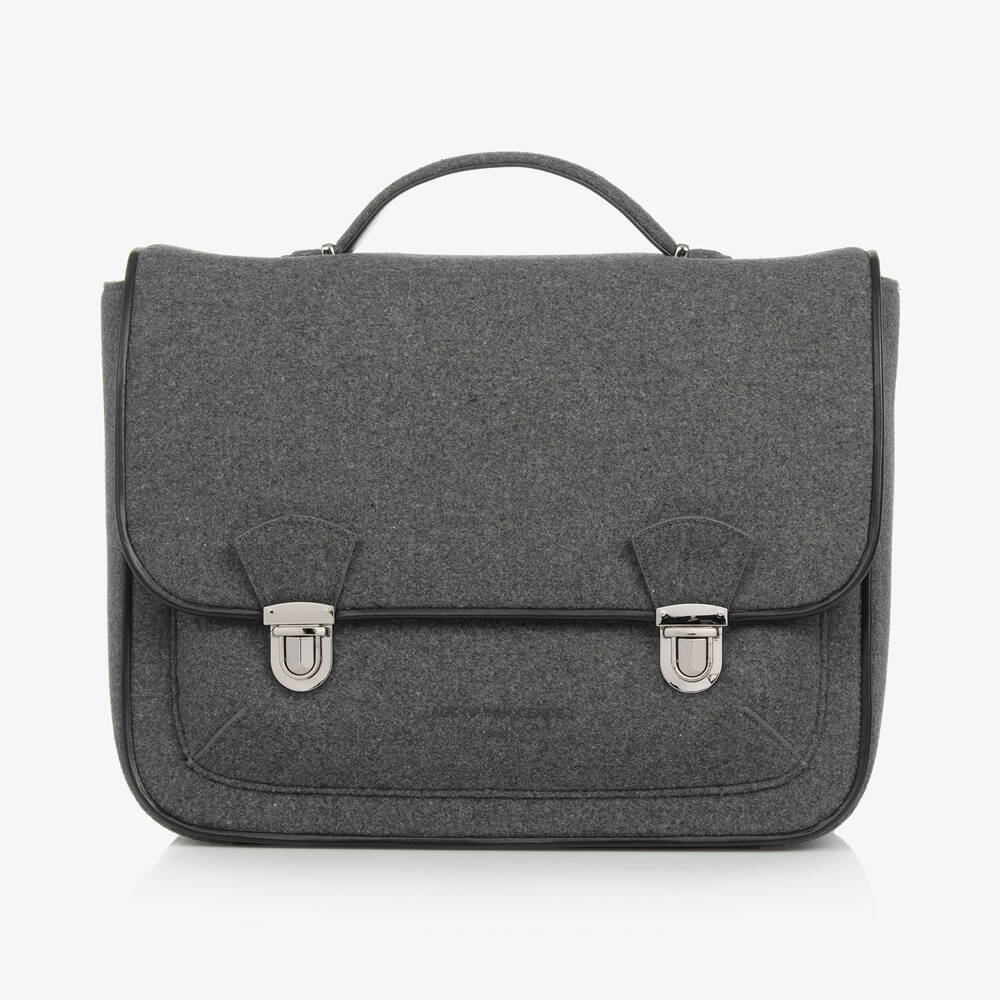 Age of Innocence - Grey Wool Satchel Backpack (34cm) | Childrensalon